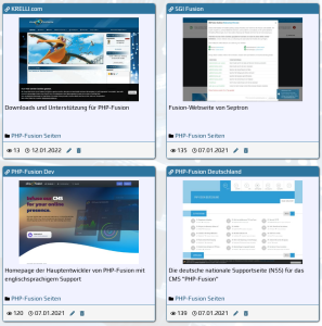 Weblinks mit Screenshots